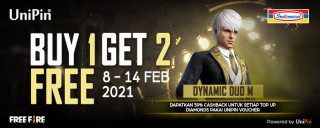 Dapatkan Bundle Dynamic Duo M serta Cashback hingga 30% Setiap Top Up Diamonds Free Fire